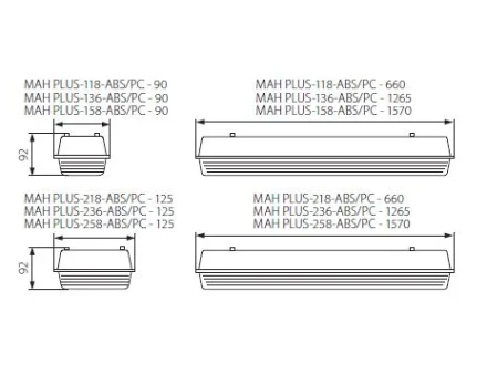 Oprawa hermetyczna Kanlux MAH PLUS-258-ABS/PC 18525