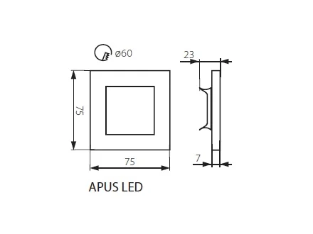 Oprawa ścienna LED Kanlux APUS LED CW  23107