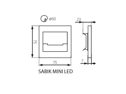 Oprawa ścienna LED Kanlux SABIK MINI LED WW 23109