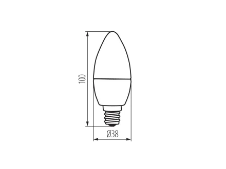 Żarówka LED E14 4,5W 400lm biała Kanlux DUN  23381