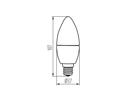 Żarówka LED E14 6,5W 600lm biała Kanlux DUN  23431