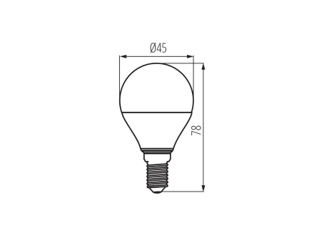 Żarówka LED E14 5,5W 470lm ciepłobiała Kanlux IQ-LED G45 27300