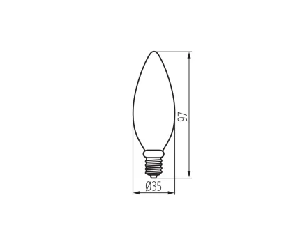 Żarówka LED E14 2,5W 250lm ciepłobiała Kanlux XLED C35 29617