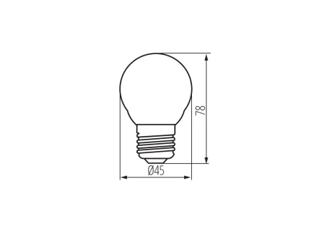 Żarówka LED E27 4,5W 470lm ciepłobiała Kanlux XLED G45 29625