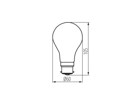 Żarówka LED B22 10W 1520lm ciepłobiała Kanlux XLED A60 33108 M