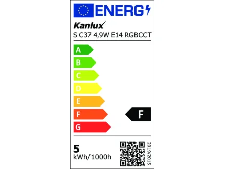 Żarówka LED E14 4,9W 470lm RGBCCT Kanlux SMART 33644