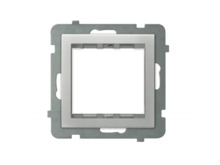 Adapter podtynkowy  systemu OSPEL 45 do serii Sonata srebro mat  AP45-1R/m/38