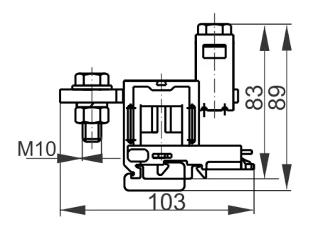 Złączka szynowa jednotorowa ZPG-K120