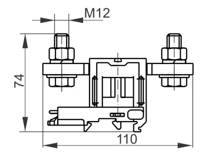 Złączka szynowa jednotorowa ZPK-K150