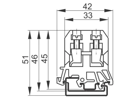 Złączka szynowa jednotorowa ZUG-G10