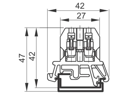 Złączka szynowa jednotorowa ZUG-G2,5