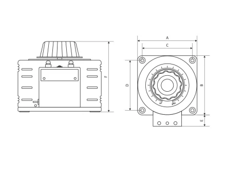 Autotransformator regulacyjny AUTO KIEA 4 230/0-260V 3,8A