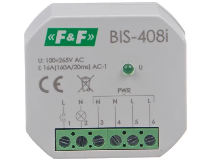 Przekaźnik bistabilny dopuszkowy 230V  BIS-408-LED