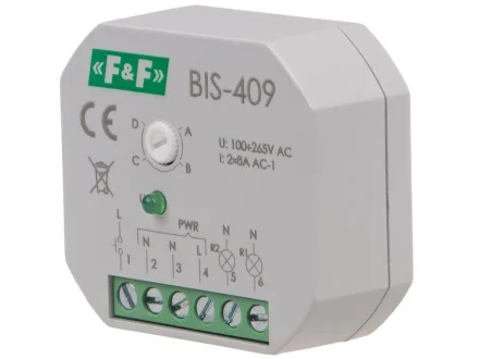 Przekaźnik bistabilny dopuszkowy czterofunkcyjny sekwencyjny 230V  BIS-409