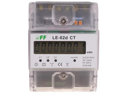 Licznik energii elektrycznej trójfazowy  LE-02D-CT