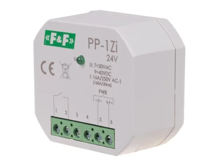 Przekaźnik dopuszkowy do LED 12-24V AC/DC 1z 16A  PP-1Z-LED-24V
