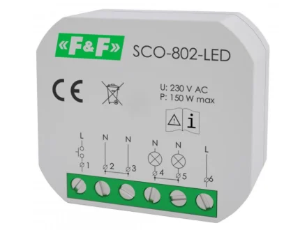 Ściemniacz oświetlenia dopuszkowy 230V  SCO-802-LED