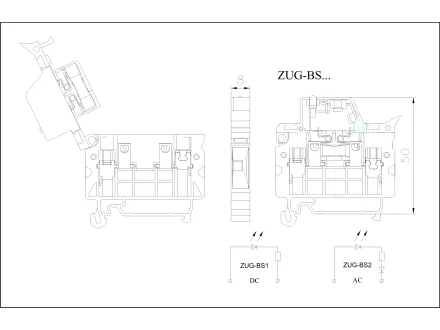 Podstawa bezpiecznikowa  ZUG-BS2 24V