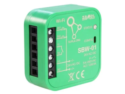 Sterownik bramowy Wi-Fi 1-kanałowy dwukierunkowy Zamel Supla  SBW-01