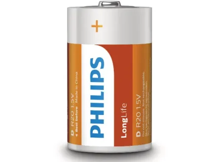 Bateria cynkowo-chlorkowa R20 Philips Long Life D