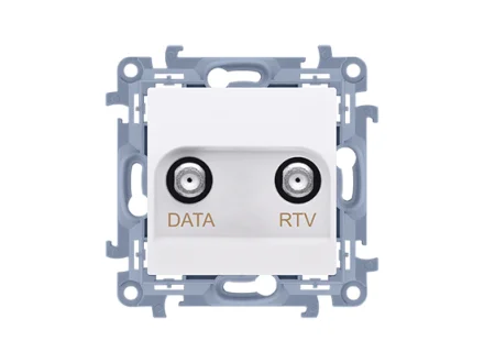 Gniazdo antenowe RTV-DATA końcowe białe Simon10  CAD1.01/11