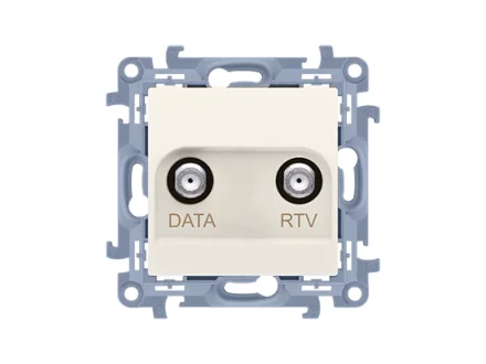 Gniazdo antenowe RTV-DATA końcowe kremowe Simon10  CAD1.01/41