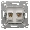 Gniazdo głośnikowe pojedyncze (moduł) złoty mat Simon54  DGL2.01/44