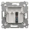 Gniazdo głośnikowe pojedyncze (moduł) srebrny mat Simon54  DGL31.01/43