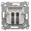 Gniazdo głośnikowe podwójne (moduł) brąz mat Simon54  DGL32.01/46