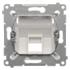 Pokrywa gniazd teleinformatycznych na Keystone skośna pojedyncza (moduł) biała Simon54  DKP1S.01/11
