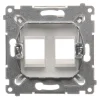 Pokrywa gniazd teleinformatycznych na Keystone płaska podwójna (moduł) biała Simon54 DKP2.01/11