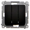 Łącznik potrójny z podświetleniem LED 10A czarny mat Simon54  DW31L.01/49