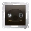 Gniazdo antenowe TV-DATA (moduł) brąz mat Simon54  DAD1.01/46