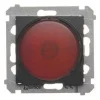 Sygnalizator świetlny LED - światło czerwone (moduł) 230V~  czarny mat Simon54  DSS2.01/49