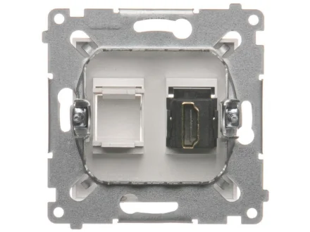 Gniazdo HDMI (moduł) srebrny mat Simon54  DGHDMI.01/43
