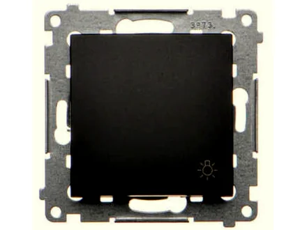 Przycisk "światło" 16A czarny mat Simon54  DS1A.01/49