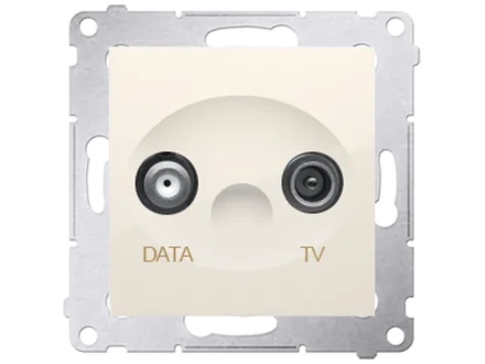 Gniazdo antenowe TV-DATA (moduł) kremowe Simon54  DAD1.01/41