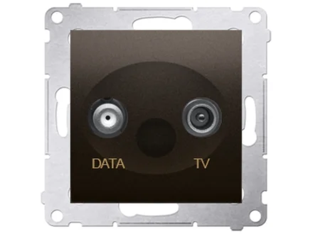 Gniazdo antenowe TV-DATA (moduł) brąz mat Simon54  DAD1.01/46