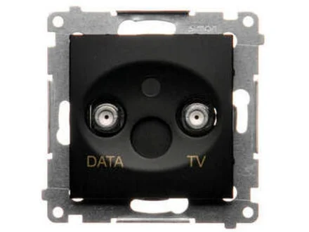 Gniazdo antenowe TV-DATA (moduł) czarny mat Simon54  DAD1.01/49