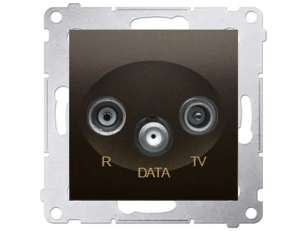 Gniazdo RTV-DATA (moduł) brąz mat Simon54  DAD.01/46