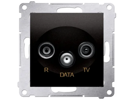 Gniazdo RTV-DATA (moduł) czarny mat Simon54  DAD.01/49