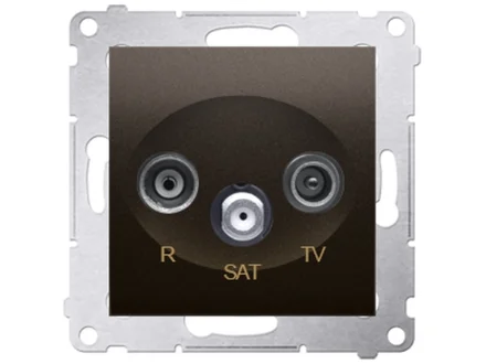 Gniazdo antenowe RTV-SAT końcowe/zakończeniowe (moduł) brąz mat Simon54  DASK.01/46
