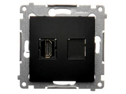 Gniazdo HDMI (moduł) czarny mat Simon54  DGHDMI.01/49