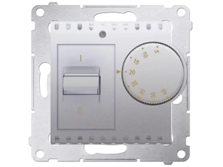 Regulator temperatury z czujnikiem wewnętrznym (moduł) srebrny mat Simon54  DRT10W.02/43