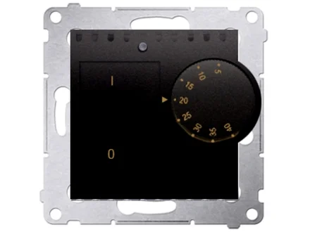 Regulator temperatury z czujnikiem wewnętrznym (moduł) czarny mat Simon54  DRT10W.02/49