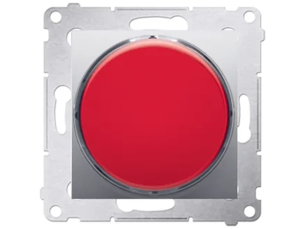Sygnalizator świetlny LED - światło czerwone (moduł) 230V~  srebrny mat Simon54  DSS2.01/43
