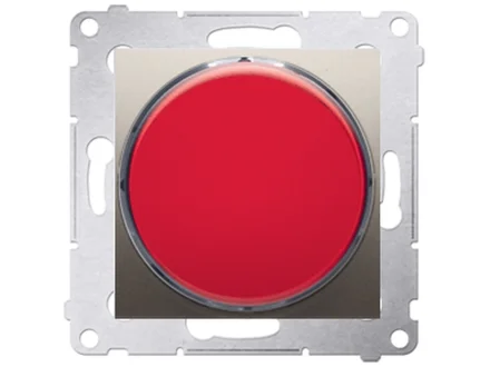 Sygnalizator świetlny LED - światło czerwone (moduł) 230V~  złoty mat Simon54  DSS2.01/44
