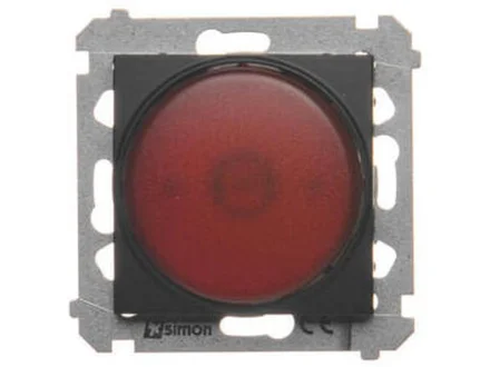 Sygnalizator świetlny LED - światło czerwone (moduł) 230V~  czarny mat Simon54  DSS2.01/49