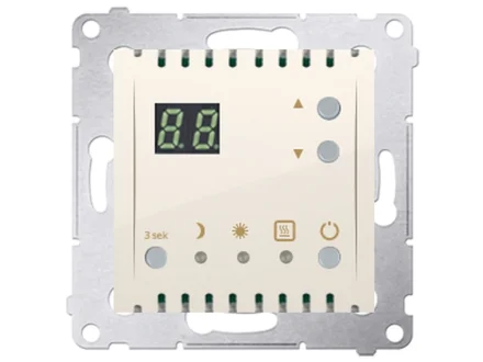 Termostat elektroniczny z wewnętrznym czujnikiem temperatury (moduł) kremowy Simon54  DTRNW.01/41